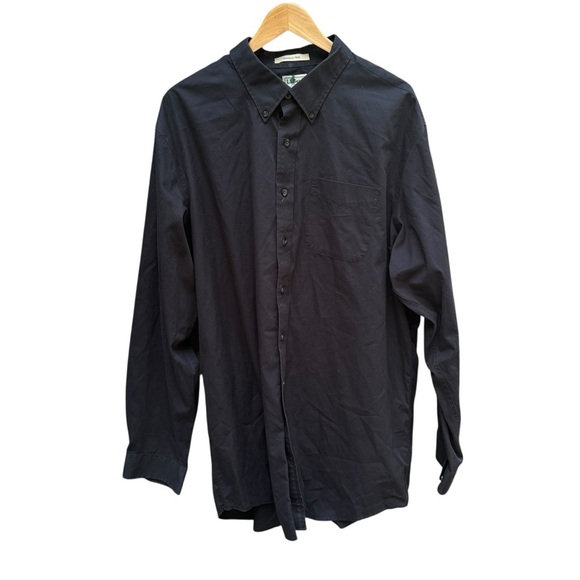 L.L.Bean Men’s Black Wrinkle Free Button Down Shirt XXL Tall Long Sleeve - Picture 2 of 7